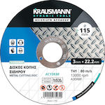 Krausmann AC13932 Disc de tăiere Metal 180mm 5buc