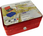 Cash Box with Lock Red HC-66003