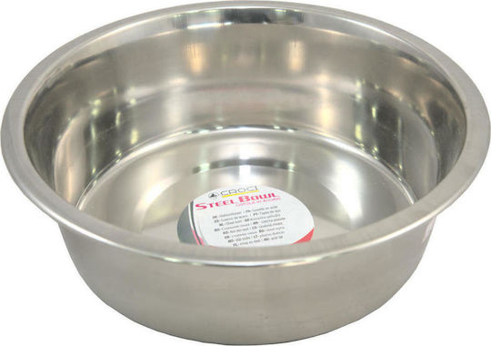 Croci Steel Dos Metallisch Schalen Futter & Wasser für Hund 500ml 13cm in Silber Farbe