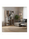 Bookcase Shay White 85x22x140cm