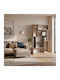 Bookcase Shay Grey 85x22x140cm