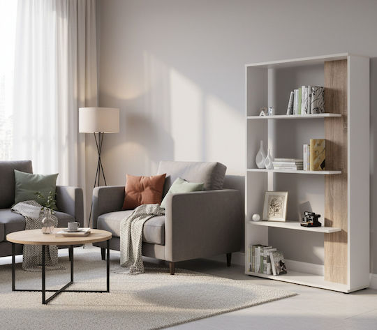 Βιβλιοθήκη Harvey Λευκό 80x23x141εκ. Βιβλιοθήκη Harvey Λευκό 80x23x141εκ.