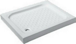 Eco Ορθογώνια Πορσελάνινη Ντουζιέρα 70x120cm Λευκή