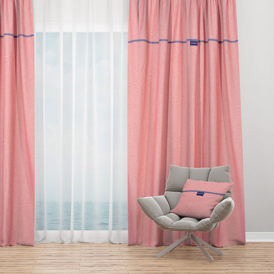 Nautica Pencil Pleat Red Curtains 145x270cm