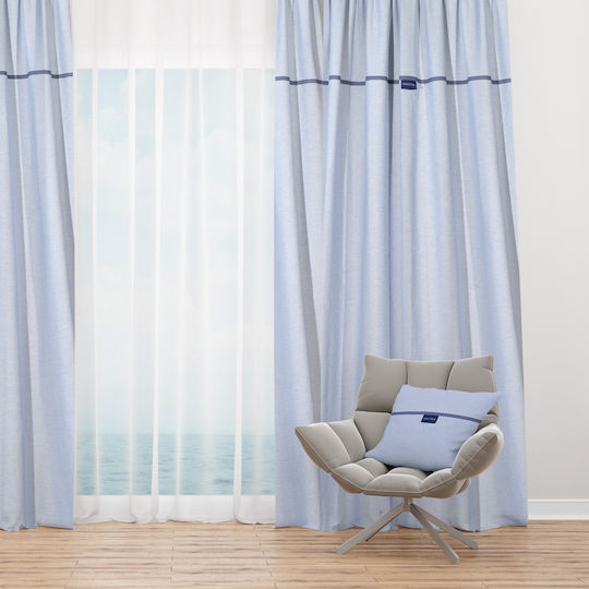 Nautica Cu Coafură Albastru Deschis 145x270cm