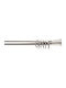 Flamingo Extendable Metallic Curtain Pole Slices Single Φ25mm 120-210cm Satin Nickel