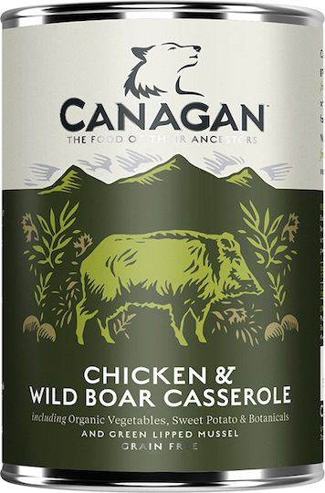 Canagan Wild Casserole Υγρή Τροφή Σκύλων σε Κονσέρβα με Αγριογούρουνο και Κοτόπουλο χωρίς Σιτηρά 400gr
