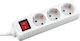 Value Power Strip 3 Positions with Switch and Cable 1.5m