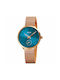 Skmei 1791 Watch with Metal Bracelet Pink Gold / Blue