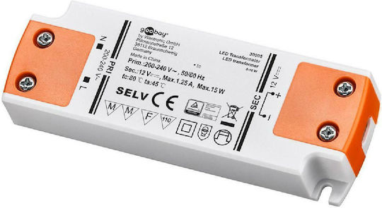 Goobay Dimmable Τροφοδοτικό LED IP20 Ισχύος 15W με Τάση Εξόδου 12V 2τμχ