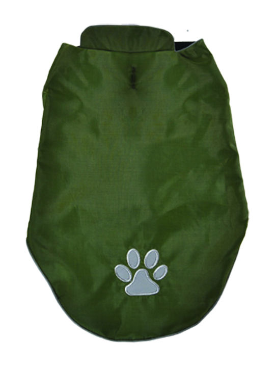Vitakraft Hundemantel Fleece / Wasserdicht Grün mit Rückenlänge 25 cm.