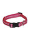 Croci Nylon Soft Reflective Dog Collar in Pink color 25mm x 40 - 65cm