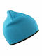 Beanie Unisex Wendbar Beanie Gestrickt Aqua/Grey