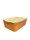 Sidirela Plastic Storage Box with Lid Orange 41x28x14cm 1pcs