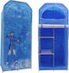 Freebox Fabric Wardrobe with Zipper and Shelves in Blue Color 70x43x157cm