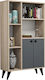 Bookcase Charcoal 80x30x138.6cm