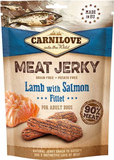 Carnilove Meat Jerky Salmon Fillet Λιχουδιές Σκύλου με Αρνί και Σολομό 100gr