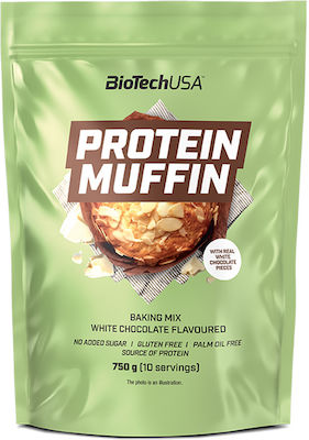 Biotech USA Protein Muffin Glutenfrei mit Geschmack Weiße Schokolade 750gr