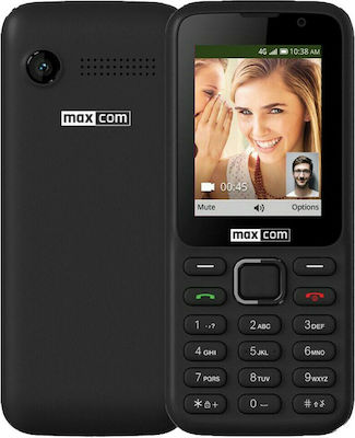 MaxCom MK241 Single SIM (4GB) Κινητό με Κουμπιά Μαύρο