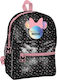 Paso Minnie School Bag Backpack Kindergarten Black