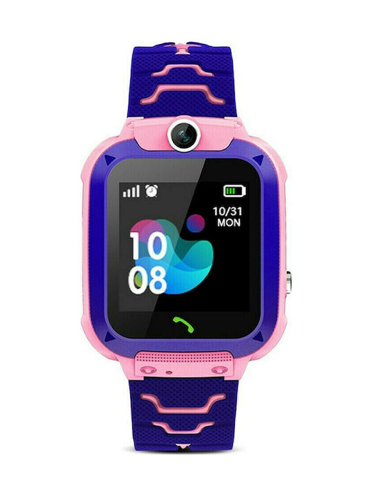 Kinder Smartwatch mit GPS und Kautschuk/Plastik Armband Lila