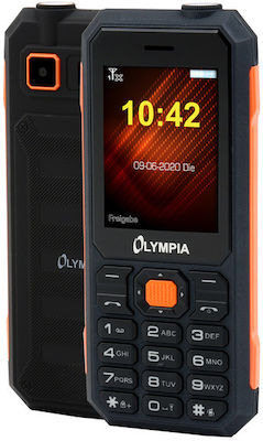 Olympia Active Dual SIM Κινητό με Κουμπιά Black / Orange