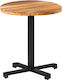 Tisch Bar aus Massivholz & Metall Acacia wood 70x70x75cm