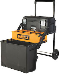 Dewalt Τροχήλατος Πλαστικός Εργαλειοφόρος 3 Τμημάτων με Εργαλειοθήκη Π54.8xΒ41.2xΥ73.3εκ.