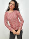 Losan 922-1022AA Women's Long Sleeve Sweater Red