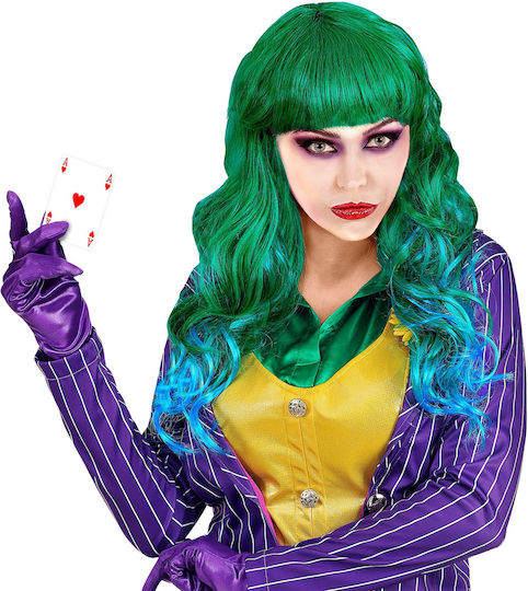 Лош Joker Карнавална Перука Κυματιστές Зелен