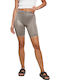 Women's Legging Shorts Shiny & High Waisted Asphalt