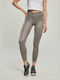 Women's Cropped Legging Shiny & High Waisted Asphalt