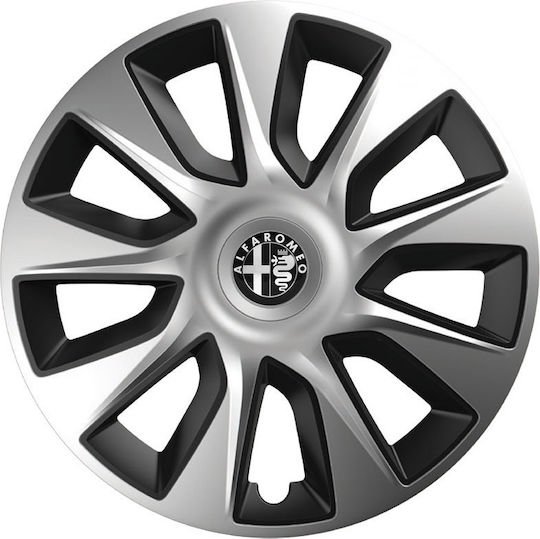 Versaco Set Capace de Roți Auto Stratos 4 Bucăți 14 Argintii/Negre