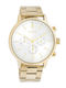 Oozoo Timepieces Γυναικείο Ρολόι 42mm Χρονογράφος Μπαταρίας με Χρυσό Μεταλλικό Μπρασελέ