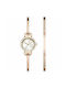 DKNY City Link Watch with Pink Gold Metal Bracelet