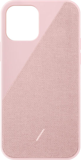 Native Union Clic Canvas Back Cover Πλαστικό / Υφασμάτινο Ροζ (iPhone 12 / 12 Pro)