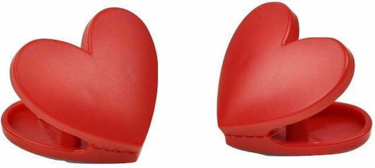 Legami Milano Cleme Plastice Hearts Roșii 6buc