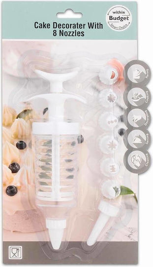 Sidirela Cake Spritzbeutel Korne Zucchraplastikis aus Silikon 8 Stück E-3733