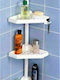 Chios Hellas 20303 Corner Floor Bathroom Shelf Plastic with 4 Shelves 33x24x260cm