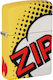 Zippo Pop Art Design Feuerzeug Flamme in Gelber Farbe