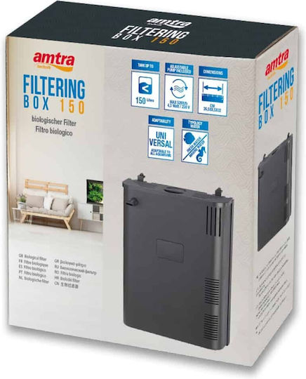 Croci Filtering Box 150 Complete Internal Filter for Aquariums up to 150lt with Performance 520lt/h
