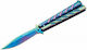 Boker Magnum Rainbow Butterfly Knife with Blade made of Steel