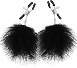 Darkness Fur Nipple Clams Nipple Clamps in Black Color