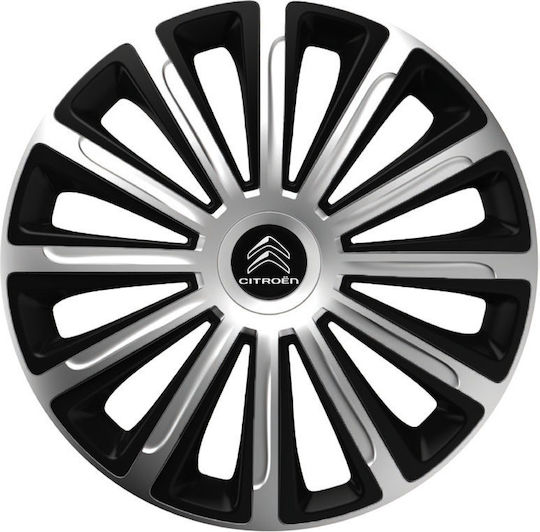 Versaco Car Hubcap Set Trend with Citroen Emblem 13" 4pcs Silver