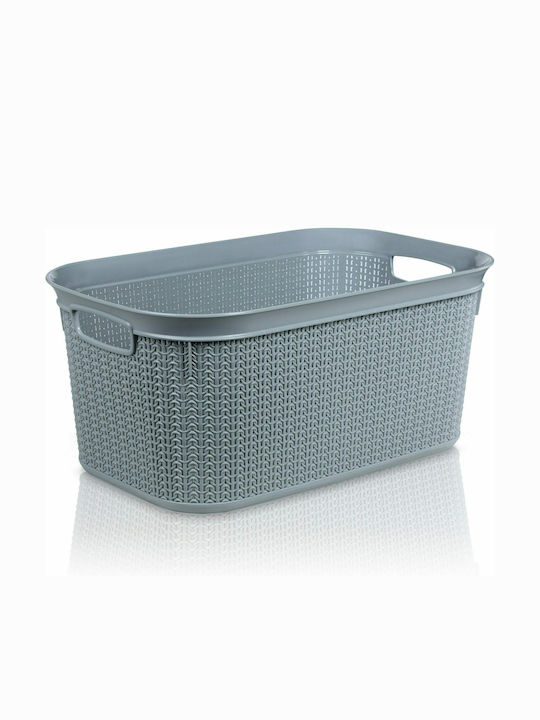 Viosarp Plastic Storage Basket Gray 27lt