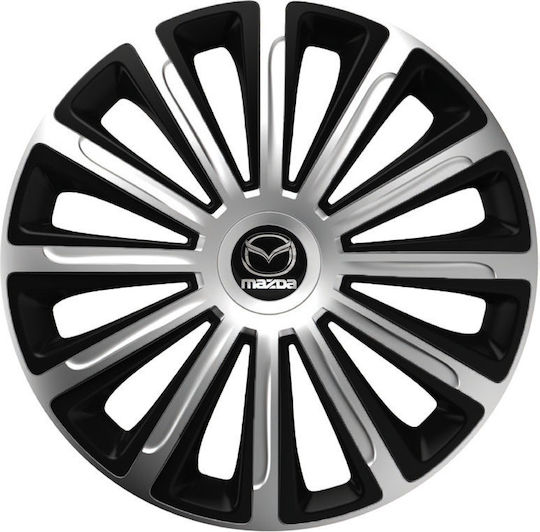 Versaco Set Capace De Roți Auto Trend Cu Compatibilitate Mazda 4 Bucăți 13 Argintii/Negre