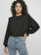 TB4375 Gekürzt Damen Sweatshirt Schwarz