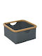 Atmosphera Storage Basket Plastic Gray 28.8x28.8x15cm 1pcs