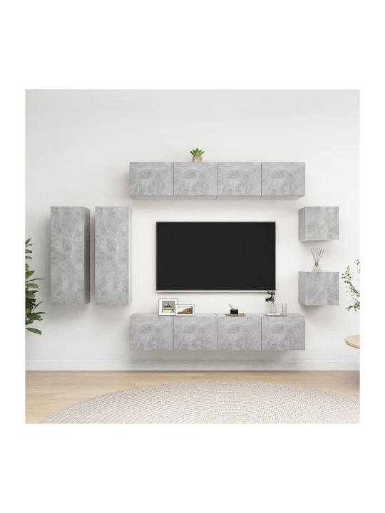 Living Room TV Unit Gray L80xW30xH30cm