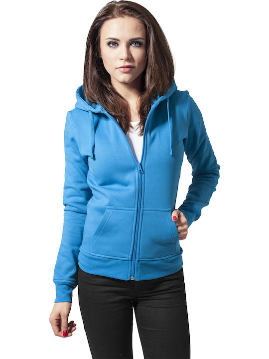 Urban Classics TB079 Women's Hooded Cardigan Turquoise